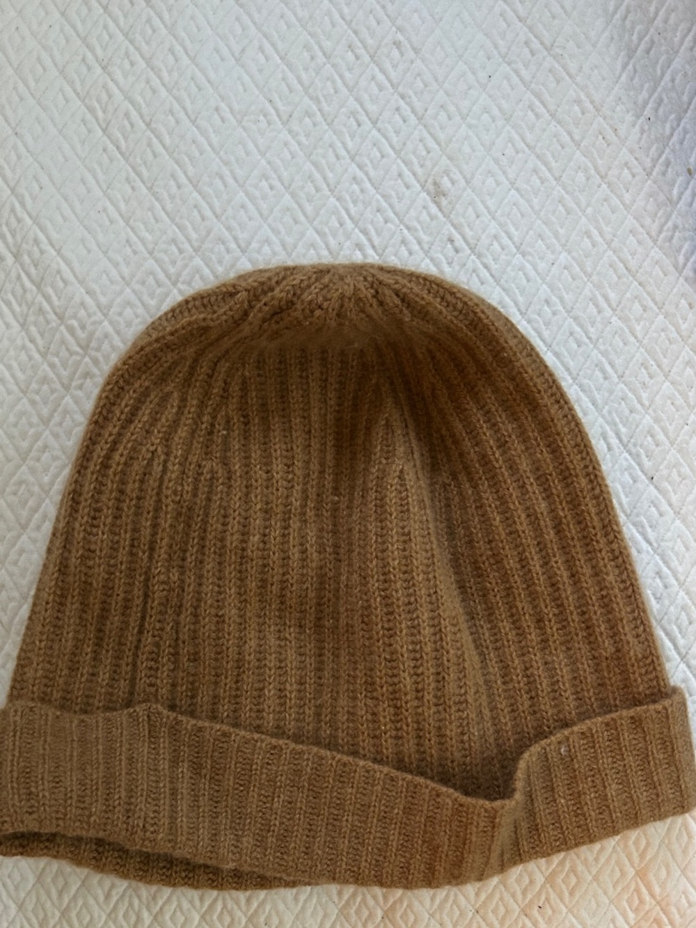 j.crew camel khaki cashmere knit cap hat